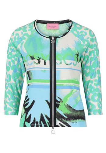 Betty Barclay Damen Shirtjacke mit Rippenstruktur Green/Blue,40 von Betty Barclay