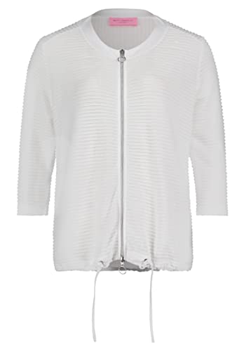 Betty Barclay Damen Shirtjacke mit Rippenstruktur Weiß,46 von Betty Barclay