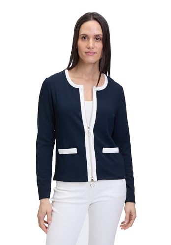 Betty Barclay Damen Shirtjacke mit Struktur 44, Patch Dark Blue/Cream von Betty Barclay