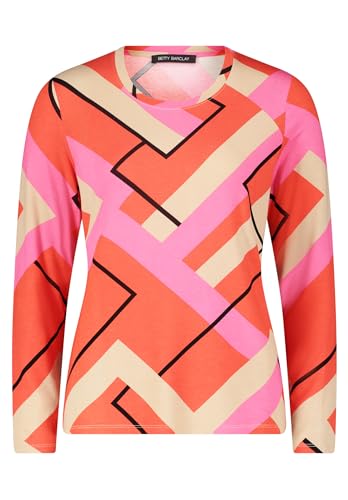 Betty Barclay Damen Siri 1 T-Shirt, 95% Baumwolle, 5% Elastan, Red/Beige, 36 von Betty Barclay