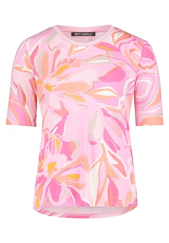 Betty Barclay Damen Basic Shirt mit Print Pink/Rosa,46 von Betty Barclay