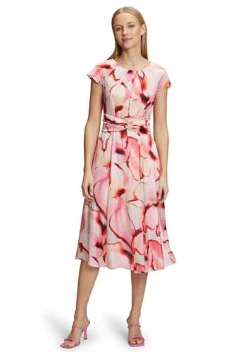 Betty Barclay Damen Sommerkleid mit Raffung Cream/Rosé,38 von Betty Barclay