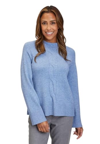 Betty Barclay Damen Strickpullover Langarm Light Blue Melange,46 von Betty Barclay