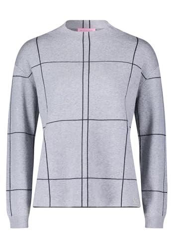 Betty Barclay Damen Strickpullover kariert Patch Grey/Grey,42 von Betty Barclay