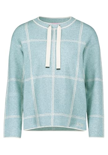 Betty Barclay Damen Strickpullover kariert Patch Mint/Beige,42 von Betty Barclay