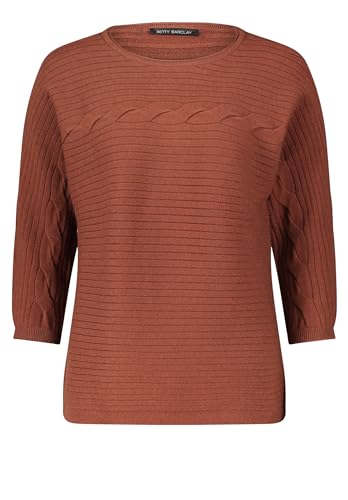 Betty Barclay Damen Strickpullover mit 3/4 Arm Braun,42 von Betty Barclay