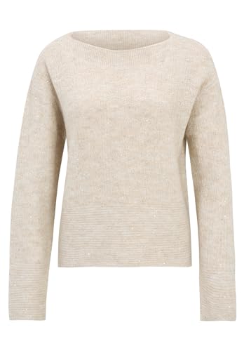 Betty Barclay Damen Strickpullover mit Effektgarn 40, Light Beige Melange von Betty Barclay