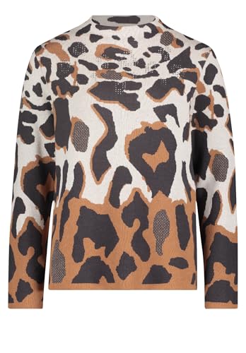 Betty Barclay Damen Strickpullover mit Jacquard Beige/Grau,46 von Betty Barclay