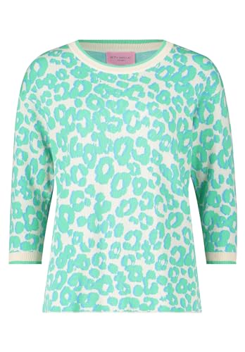 Betty Barclay Damen Strickpullover mit Jacquard Patch Green/Blue,36 von Betty Barclay