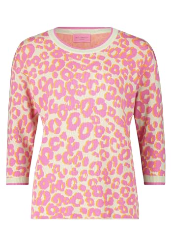 Betty Barclay Damen Strickpullover mit Jacquard Patch Pink/Orange,38 von Betty Barclay