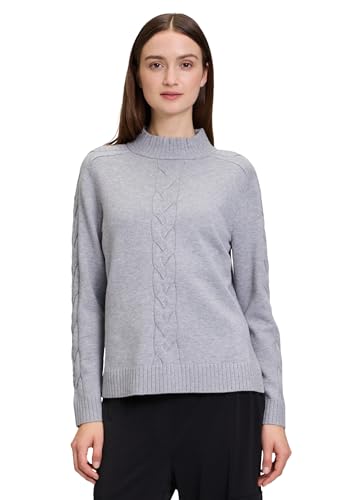Betty Barclay Damen Strickpullover mit Stehkragen Grey Melange,40 von Betty Barclay