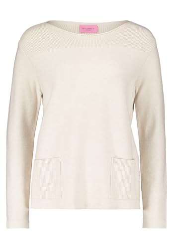 Betty Barclay Damen Strickpullover mit Strickdetails Light Beige Melange,44 von Betty Barclay