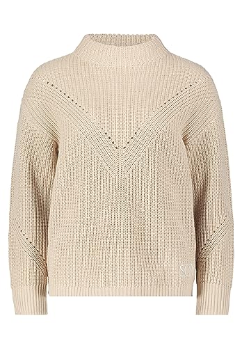 Betty Barclay Damen Strickpullover mit Strickdetails beige,44 von Betty Barclay