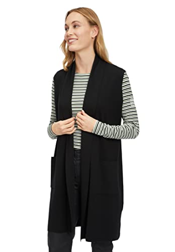 Betty Barclay Damen Strickweste mit Strickdetails Schwarz,42 von Betty Barclay