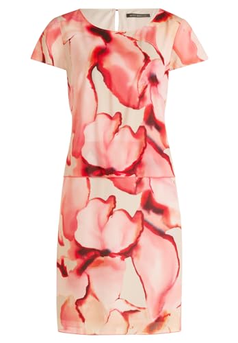 Betty Barclay Damen Stufenkleid Kurzarm Cream/Rosé,38 von Betty Barclay