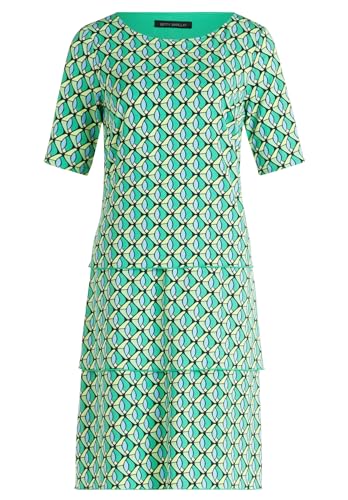 Betty Barclay Damen Stufenkleid Kurzarm Green/Blue,36 von Betty Barclay