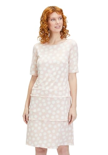 Betty Barclay Damen Stufenkleid Kurzarm Rose/Cream,42 von Betty Barclay