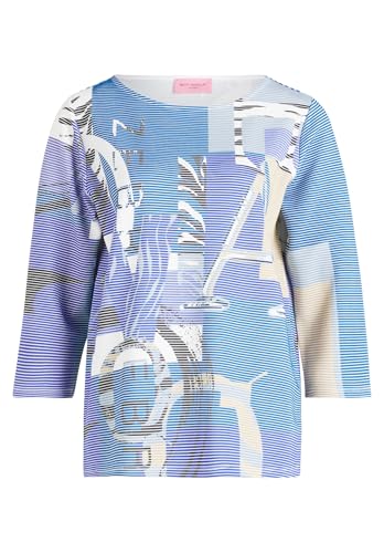 Betty Barclay Damen Sweatshirt mit Rippenstruktur Blue/Petrol,46 von Betty Barclay