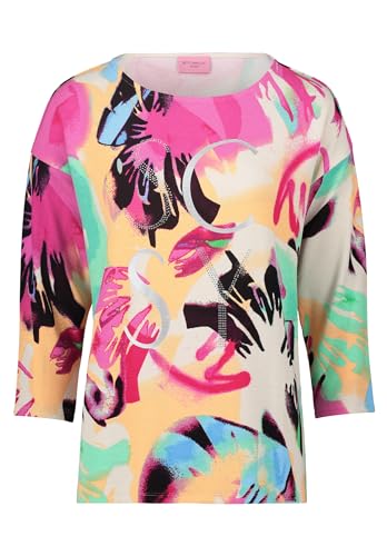 Betty Barclay Damen Sweatshirt mit Rippenstruktur Pink/Green,42 von Betty Barclay