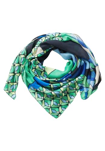 Betty Barclay Damen Tuch mit Aufdruck Green/Blue,ACC von Betty Barclay