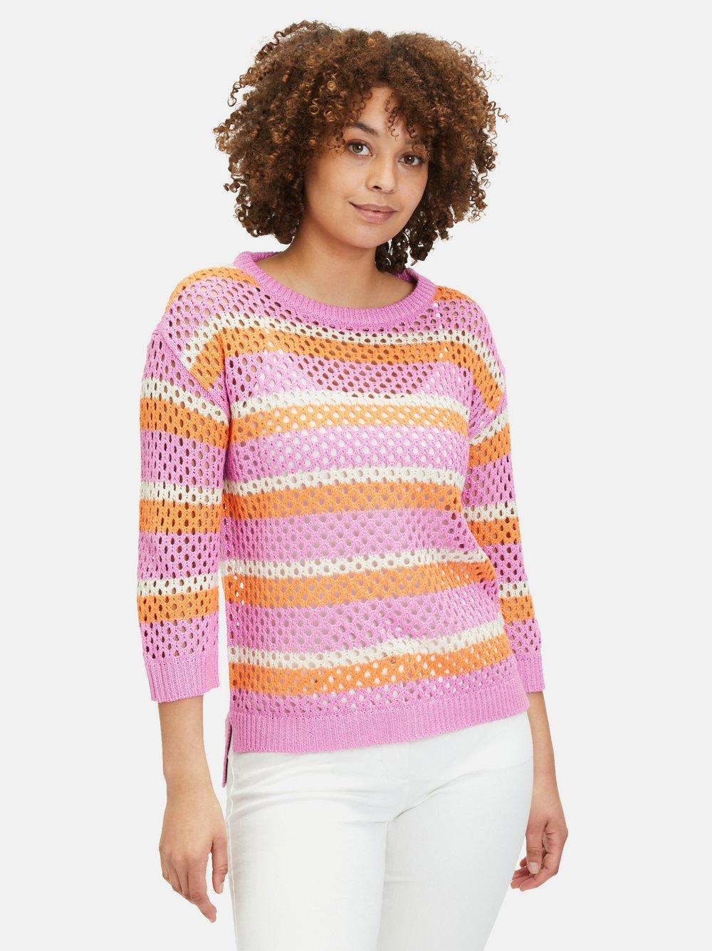 Betty Barclay Grobstrick-Pullover Damen gemustert, pink von Betty Barclay