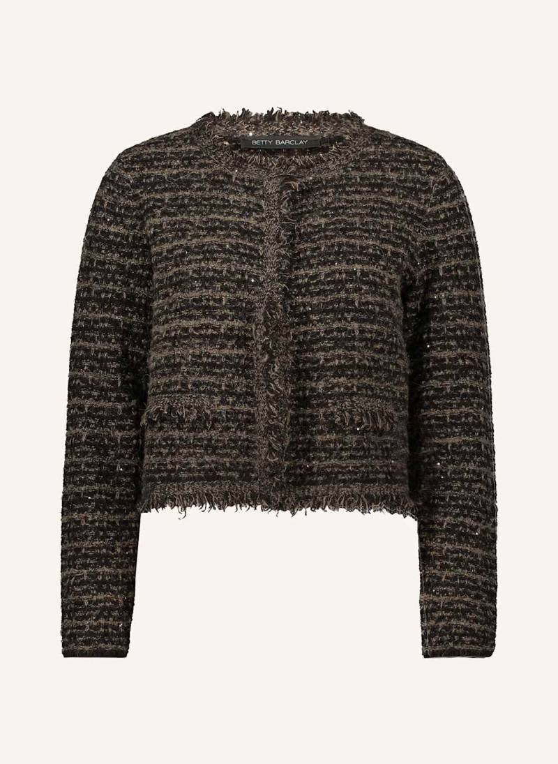 Betty Barclay Jacke Aus Bouclé Mit Pailletten schwarz von Betty Barclay