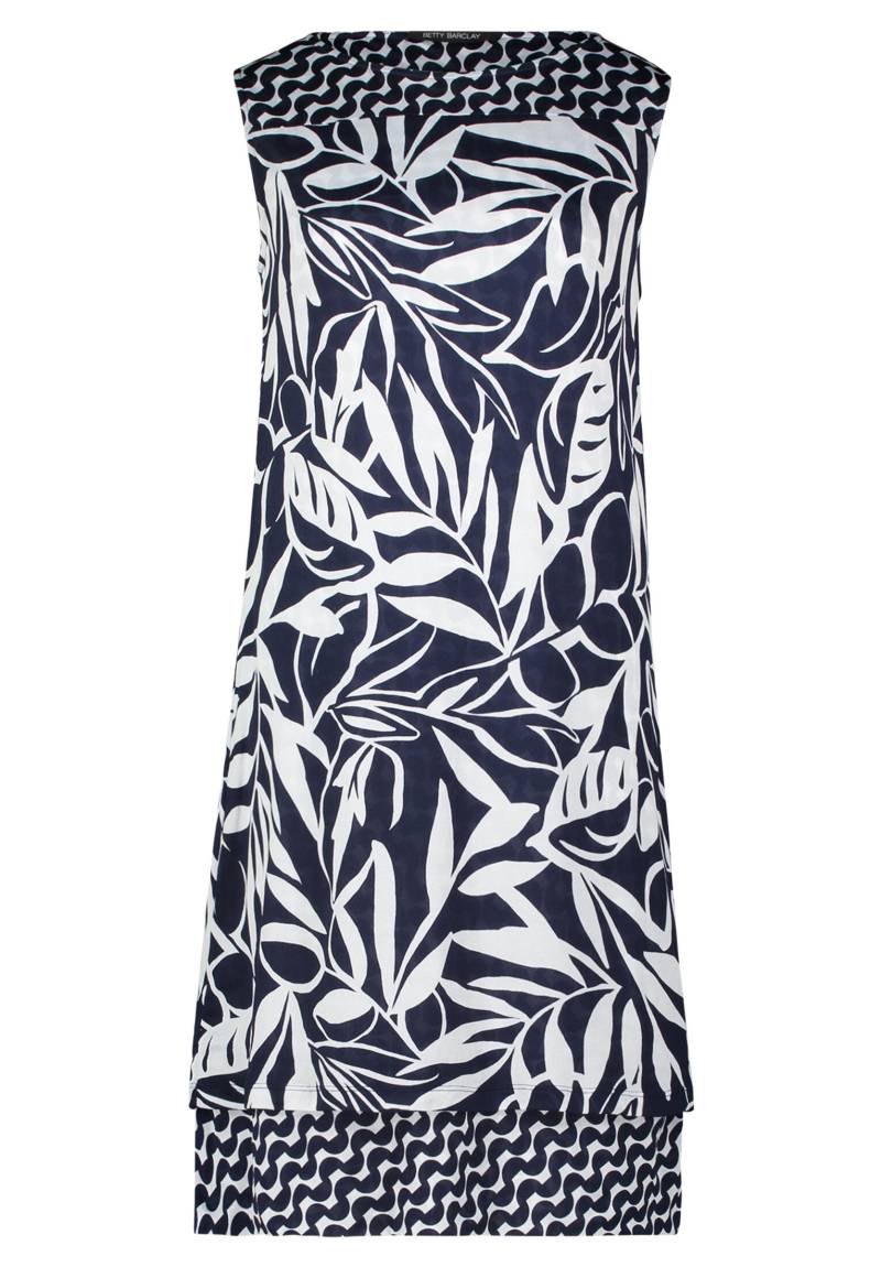 Betty Barclay - Jerseykleid dunkelblau/weiß - Gr. - 46 von Betty Barclay