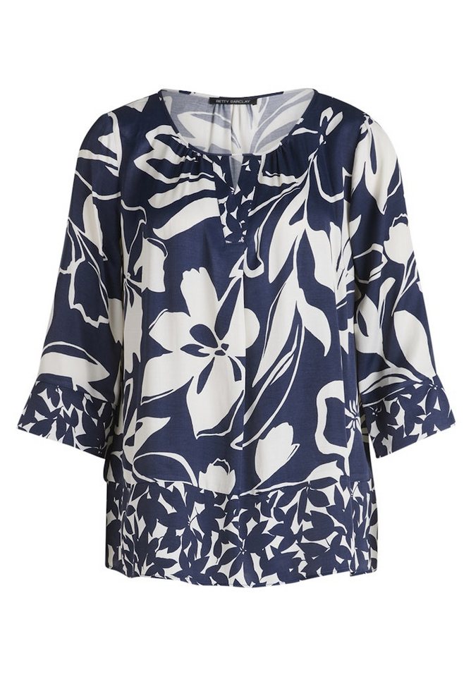 Betty Barclay Langarmbluse Bluse Lang 3/4 Arm Dark Blue/Cream von Betty Barclay