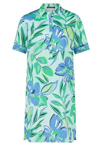 Betty Barclay Damen Hemdblusenkleid mit Aufdruck 38, Green/Blue von Betty Barclay