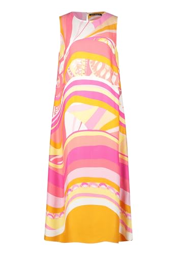 Betty Barclay Damen Sommerkleid mit Rundhalsausschnitt 42, Rosé/Yellow von Betty Barclay