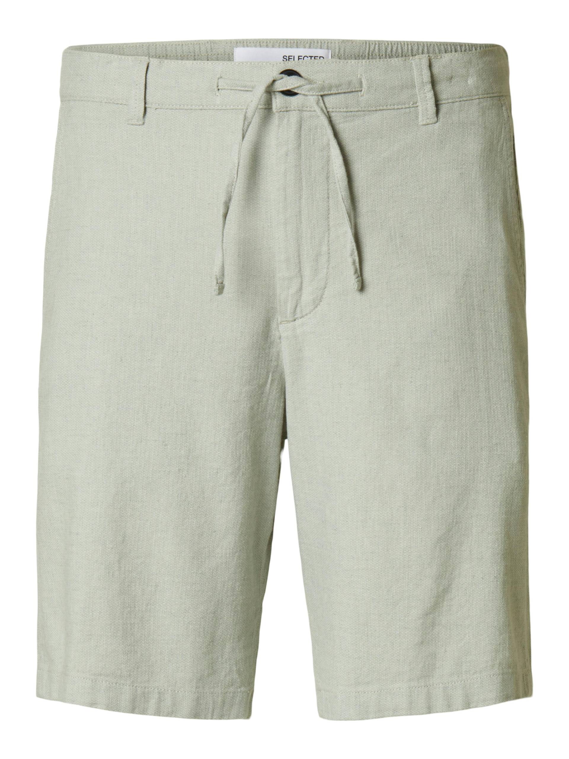 SELECTED MEN - SLHREGULAR-BRODY LINEN BLD SHORTS NOOS iceberg green - Gr. - XXL von SELECTED MEN