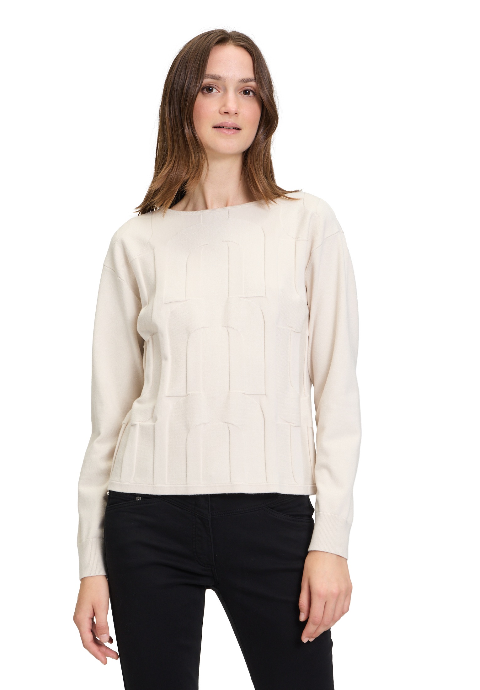 Betty Barclay Strickpullover "Betty Barclay Damen Feinstrickpullover mit Struktur", (1 tlg.), Struktur von Betty Barclay