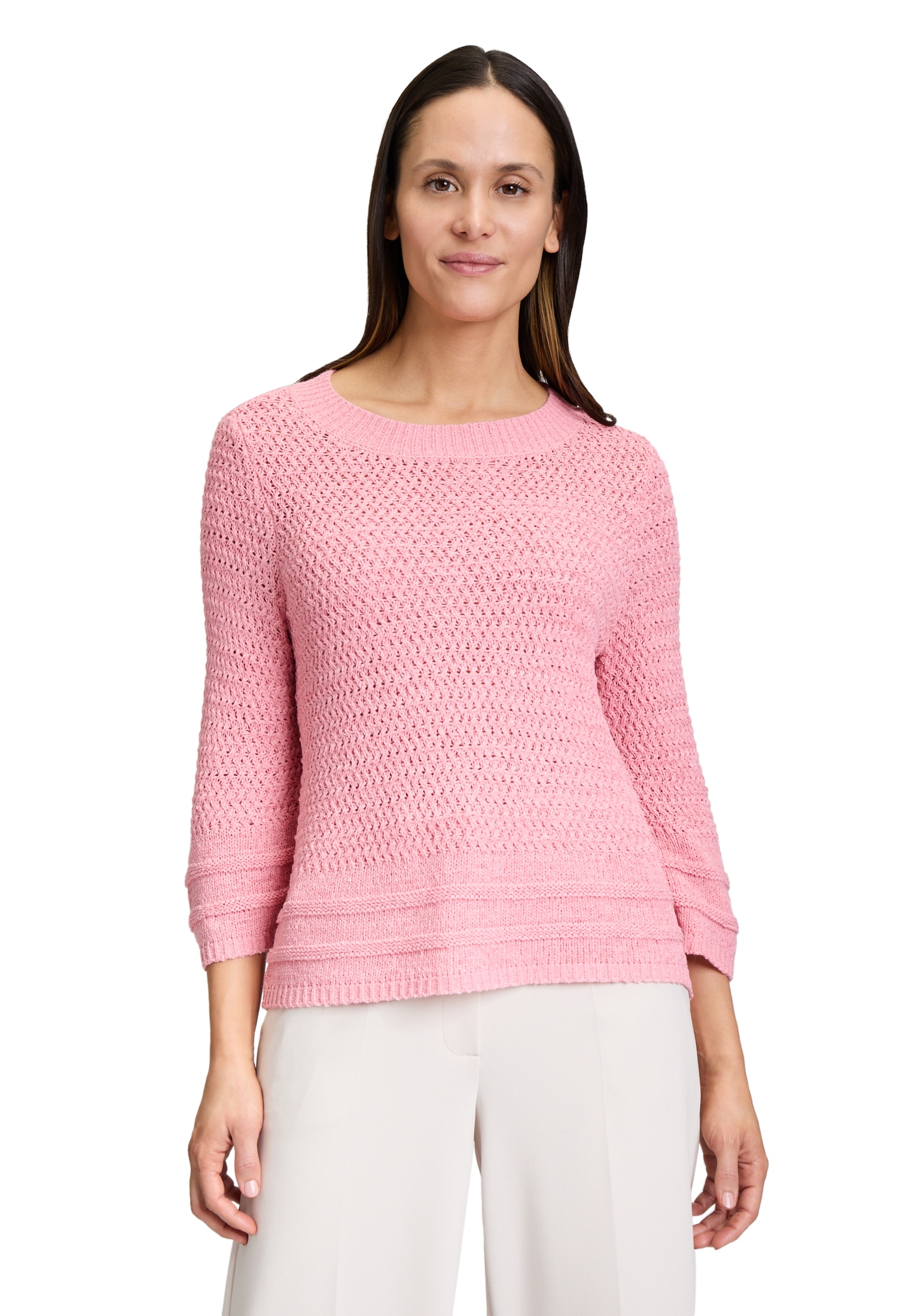Betty Barclay Strickpullover "Betty Barclay Damen Strickpullover mit 3/4 Arm", (1 tlg.), Struktur von Betty Barclay