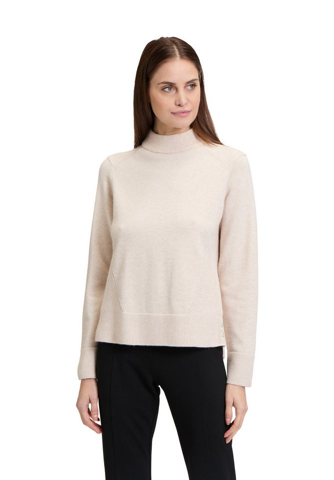 Betty Barclay Strickpullover Damen Feinstrickpullover mit Rippenstruktur (1-tlg) Strass von Betty Barclay