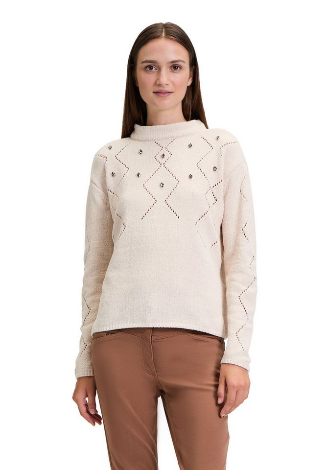 Betty Barclay Strickpullover Damen Strickpullover mit Schmucksteinen (1-tlg) Material von Betty Barclay