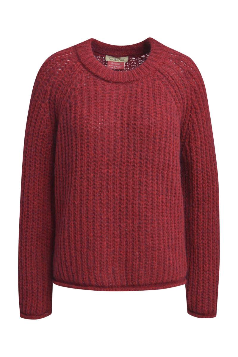 Smith&Soul - Hairy Raglan Pullover cherry - Gr. - S von Smith&Soul