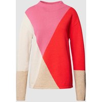 Betty Barclay Strickpullover im Color-Blocking-Design in Rot, Größe 46 von Betty Barclay