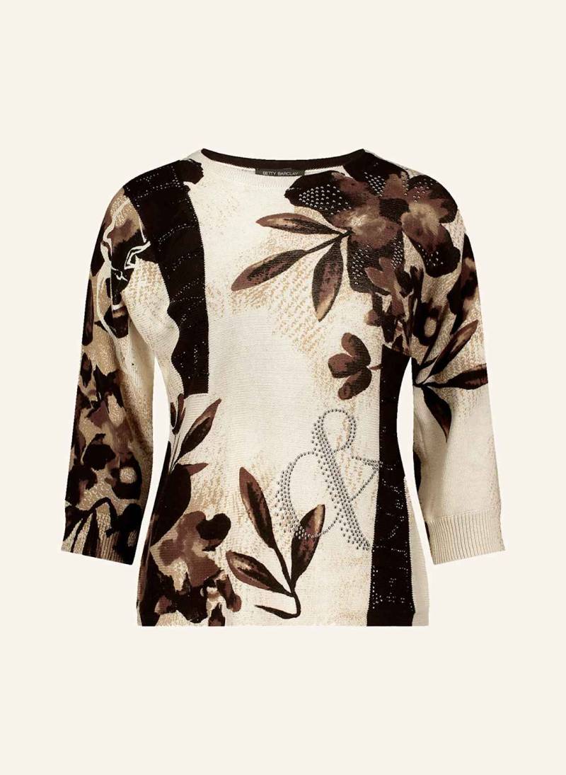 Betty Barclay Strickshirt Mit 3/4-Arm Und Schmucksteinen beige von Betty Barclay