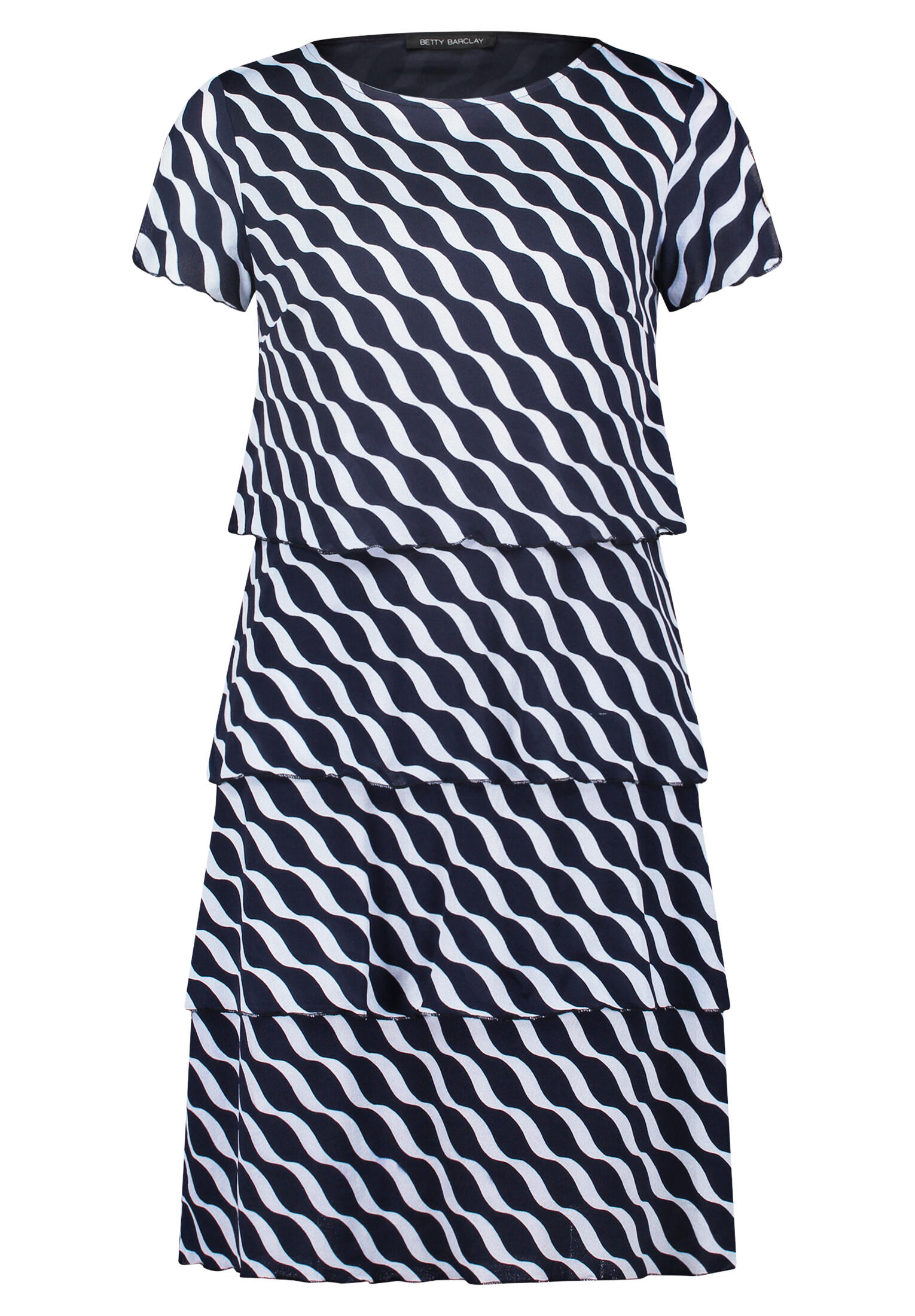 Betty Barclay - Stufenkleid dunkelblau/weiß - Gr. - 36 von Betty Barclay