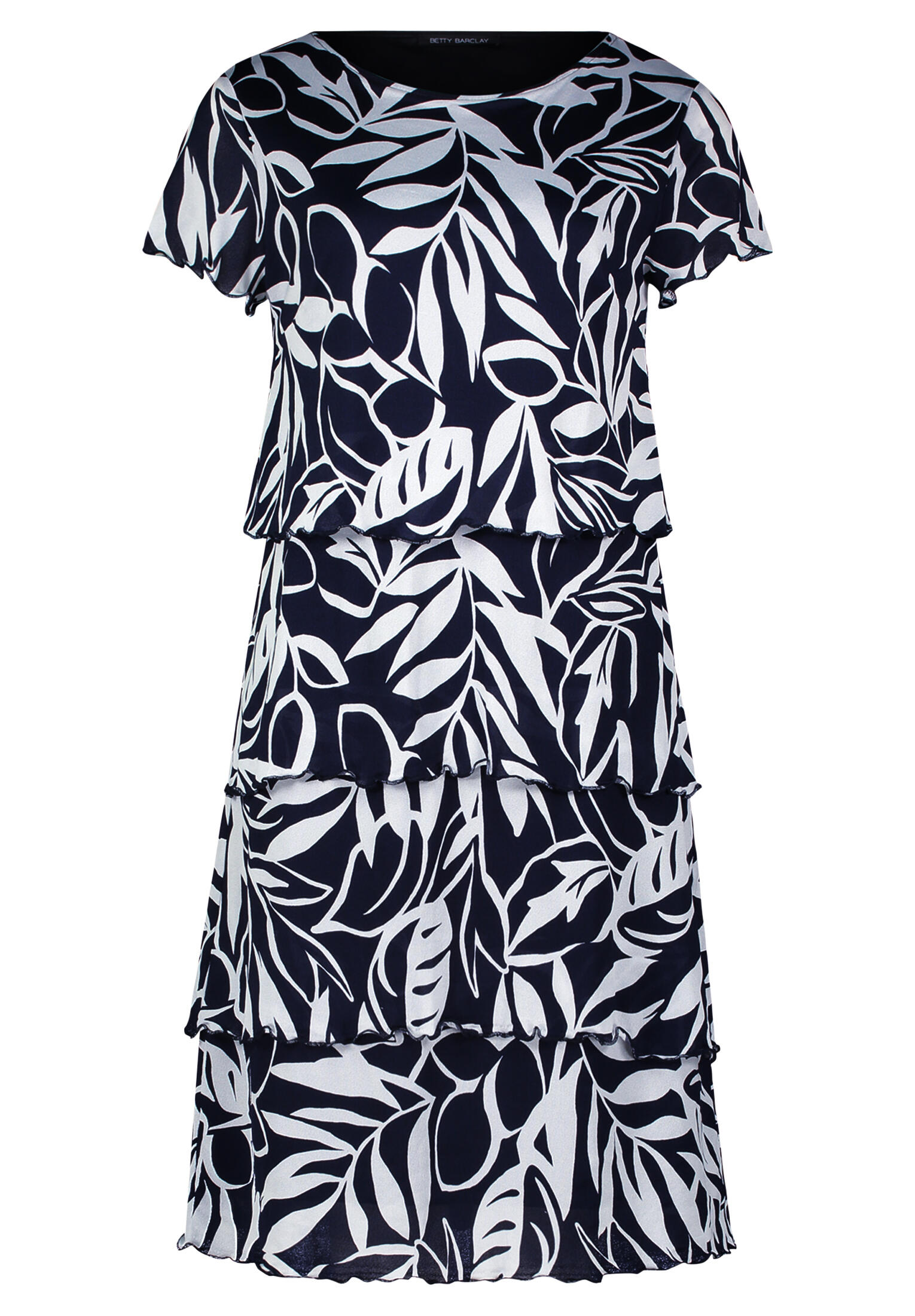 Betty Barclay - Stufenkleid dunkelblau/weiß - Gr. - 38 von Betty Barclay