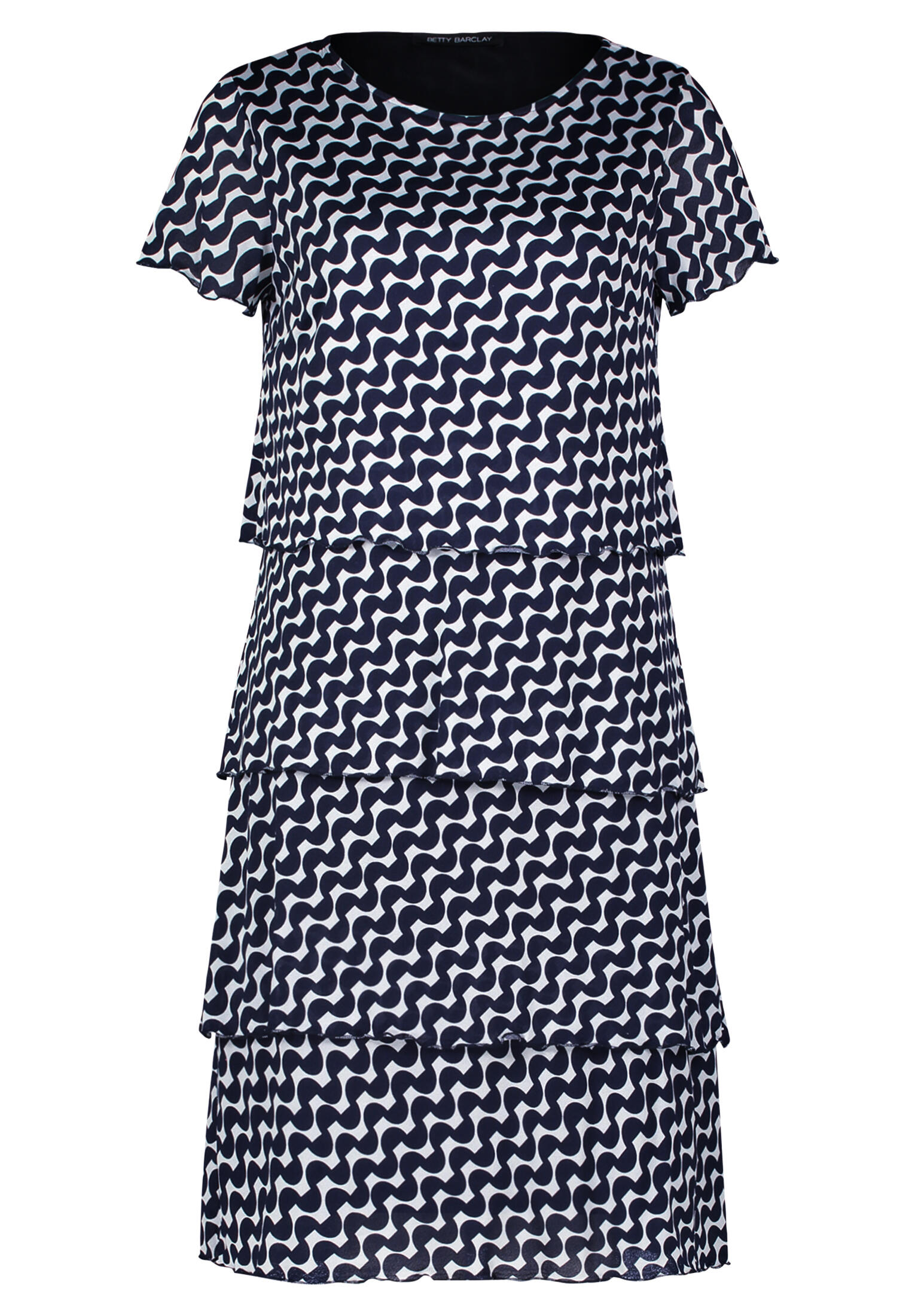Betty Barclay - Stufenkleid dunkelblau/weiß - Gr. - 38 von Betty Barclay