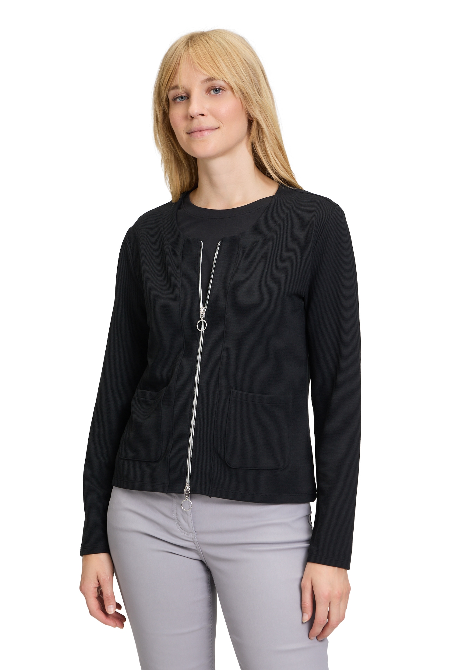 Betty Barclay Sweatjacke "Betty Barclay Damen Shirtjacke mit Struktur", Taschen Betty Barclay Sweatjacke "Betty Barclay Damen Shirtjacke mit Struktur", Taschen von Betty Barclay