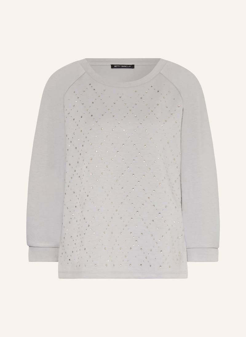 Betty Barclay Sweatshirt Mit 3/4-Ärmel Und Schmucksteinen grau von Betty Barclay