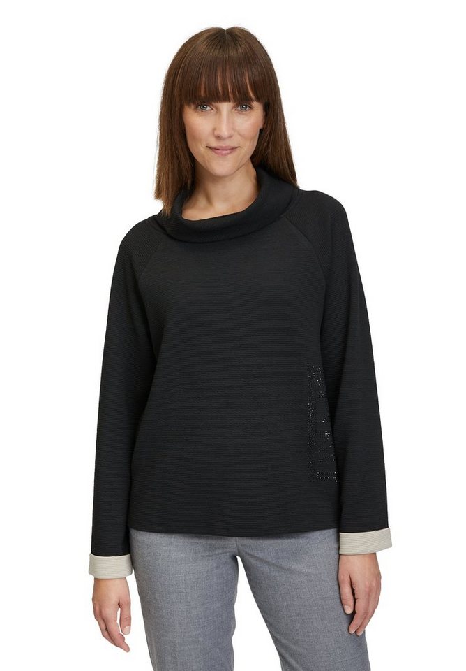 Betty Barclay Sweatshirt mit hohem Kragen (1-tlg) Glitzersteine von Betty Barclay