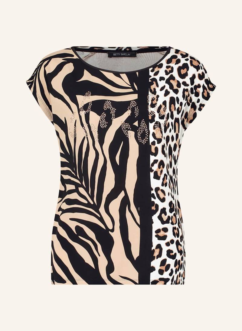 Betty Barclay T-Shirt Im Materialmix Mit Schmucksteinen schwarz von Betty Barclay