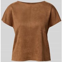 Betty Barclay T-Shirt in Leder-Optik mit Rundhalsausschnitt in Cognac, Größe 48 Betty Barclay T-Shirt in Leder-Optik mit Rundhalsausschnitt in Cognac, Größe 48 von Betty Barclay