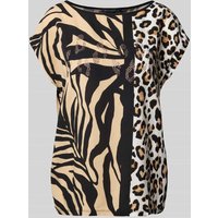 Betty Barclay T-Shirt mit geripptem Rundhalsausschnitt in Beige, Größe 40 Betty Barclay T-Shirt mit geripptem Rundhalsausschnitt in Beige, Größe 40 von Betty Barclay