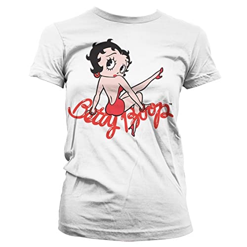 Betty Boop Offizielles Lizenzprodukt Classic Pose Herren T-Shirt (Weiß), Large von Betty Boop