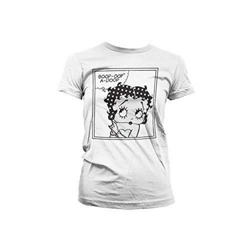 Betty Boop Offizielles Lizenzprodukt Comic Damen T-Shirt (Weiß), Medium von Betty Boop