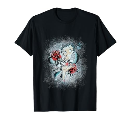 Betty Boop Roses Tätowierung für niedliche Mädchen T-Shirt von Betty Boop